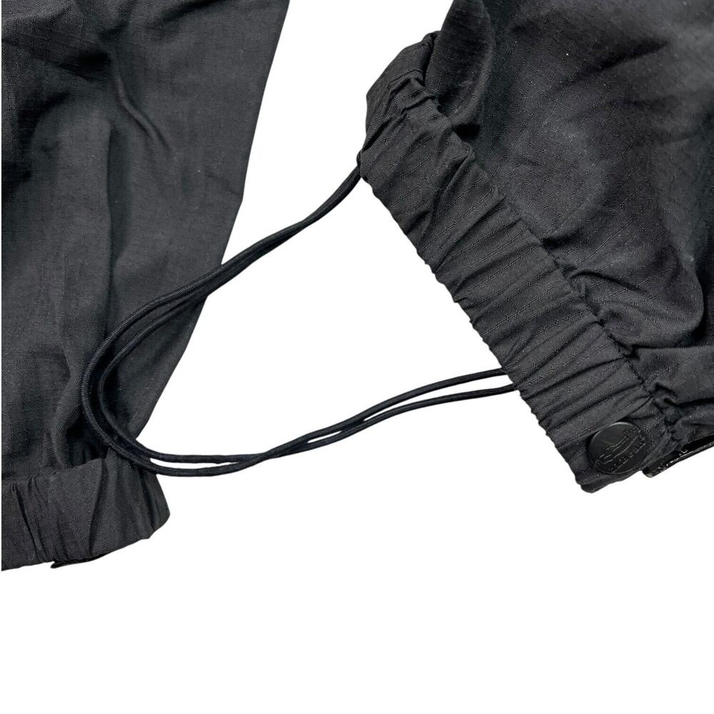 LL Bean VTG 90s Tearaway Ski Pants Adjustable Waist FLAW Black Mens Medium Reg - Picture 3 of 9